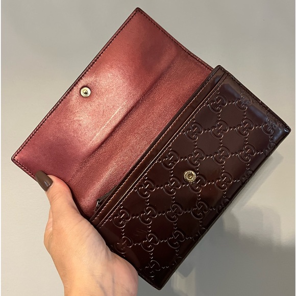 Gucci Guccissma Plum Long Wallet on Chain - Picture 7 of 13